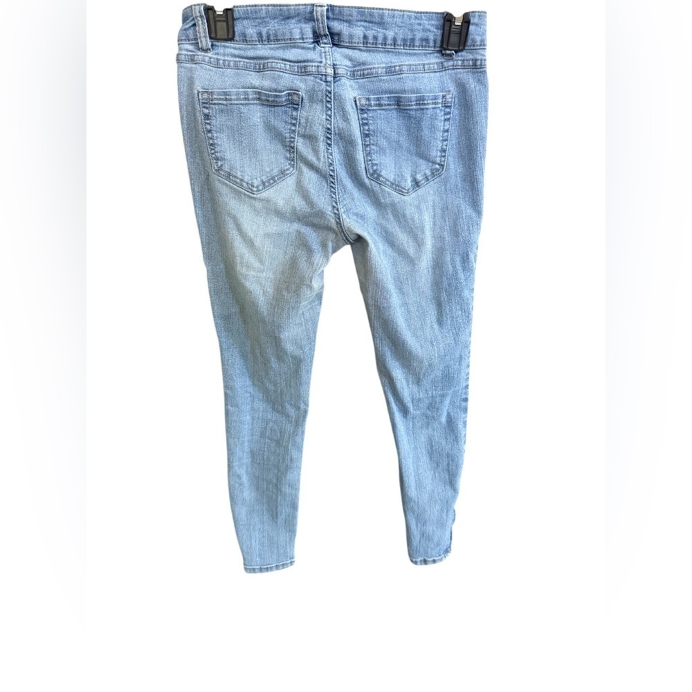 Blue Spice Skinny Blue Jeans with Distressed Wash - Picture 4 of 5